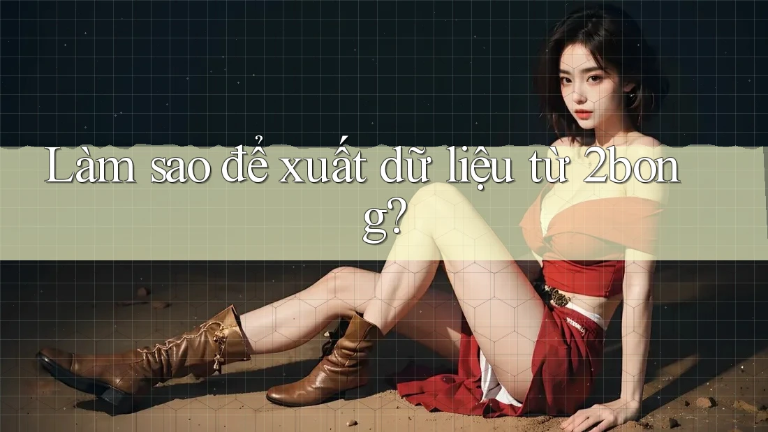 Làm sao để xuất dữ liệu từ 2bong? Làm sao để xuất dữ liệu từ 2bong?