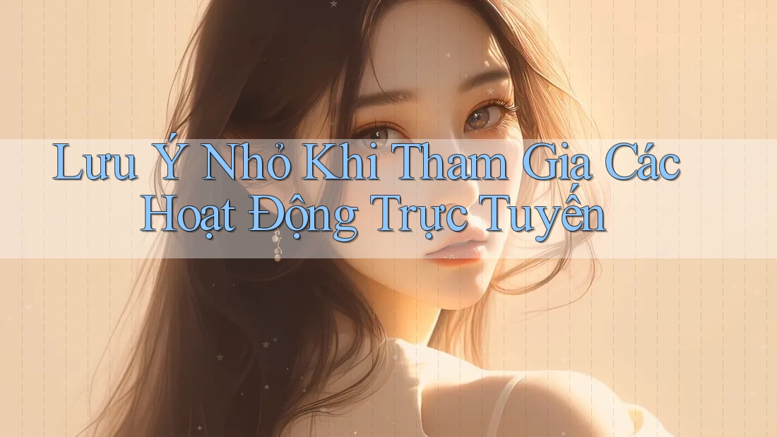 Lưu Ý Nhỏ Khi Tham Gia Các Hoạt Động Trực Tuyến