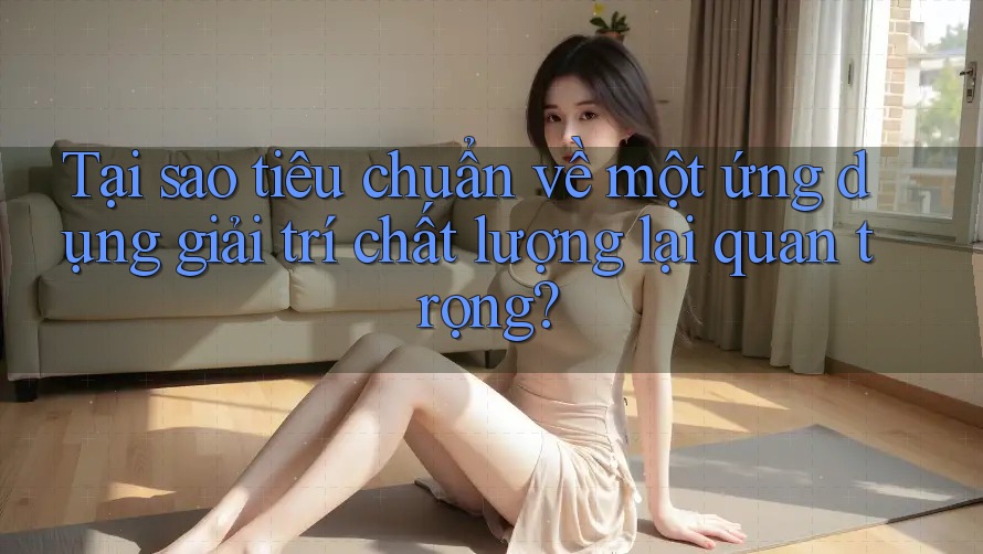Tại sao tiêu chuẩn về một ứng dụng giải trí chất lượng lại quan trọng?